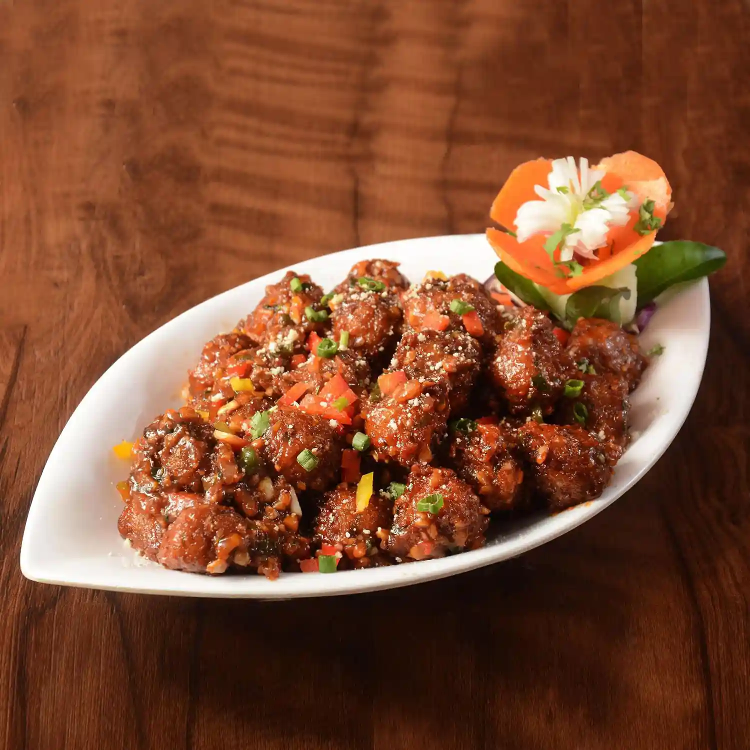 Gobi Manchurian at Resunga Momo & Curry Tracy, California and Lathrop – Indo-Nepali cauliflower Manchurian dish with Skiplyn