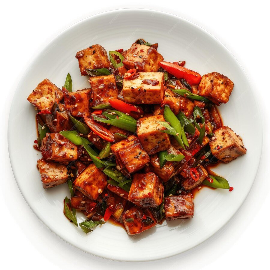 Paneer Chilli at Resunga Momo & Curry in Tracy, CA and Lathrop – Indian cottage cheese in spicy chilli sauce with Skiplyn.